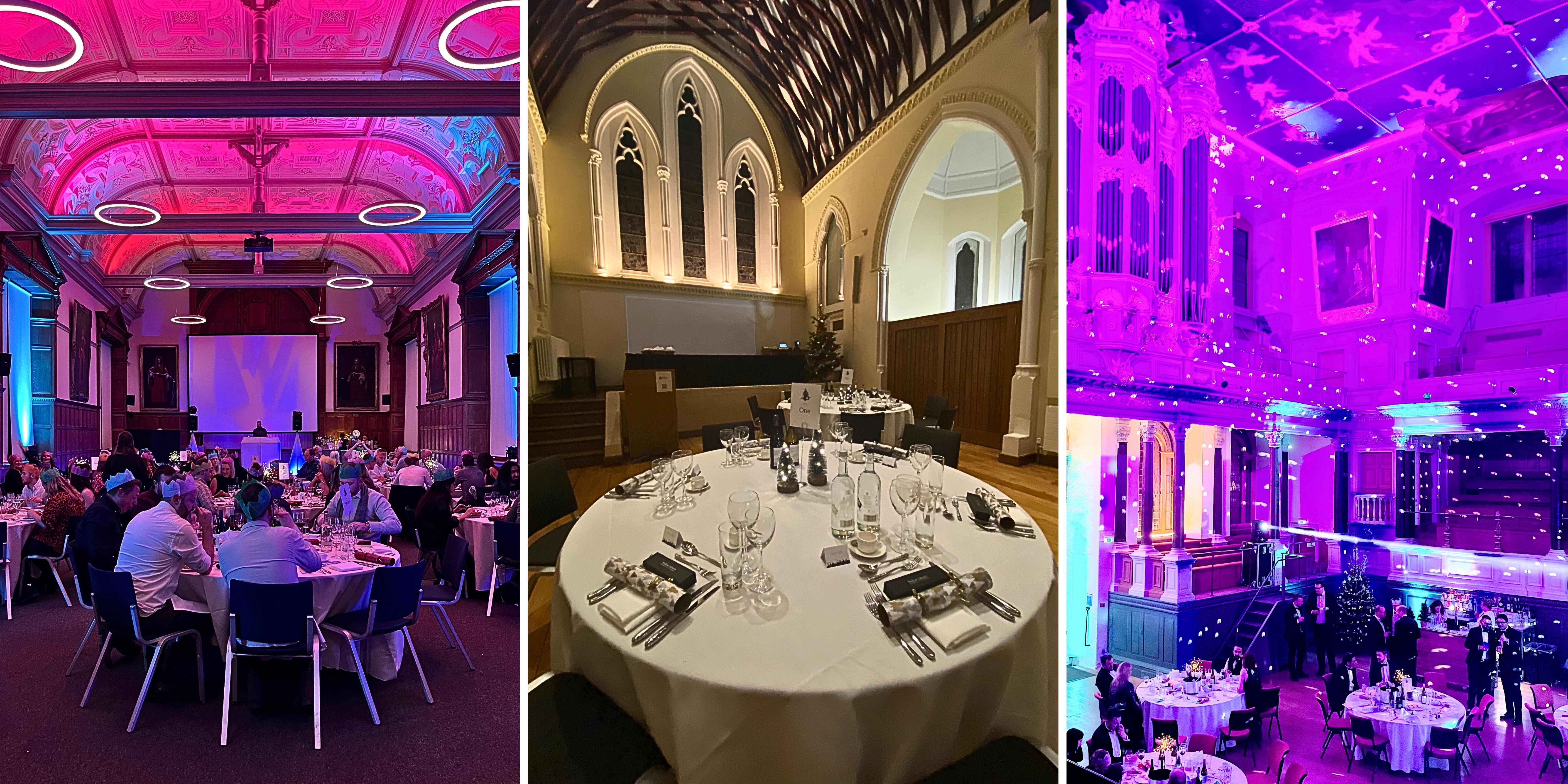 Several venues across the heart of Oxford with festive parties including the Examination Schools and the Sheldonian Theatre