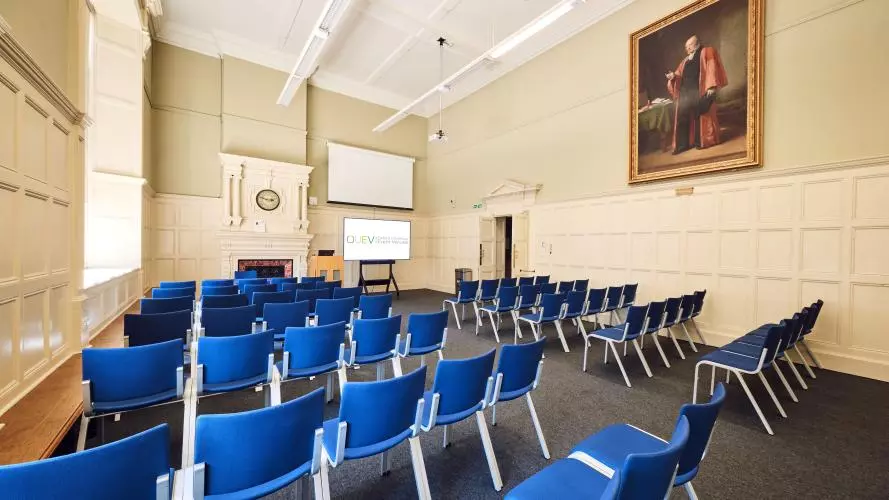 Room 2 at the Examination Schools, set up theatre-style