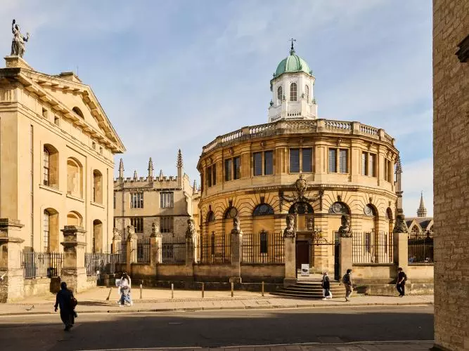 The Sheldonian Theatre, Oxford, viewed from the Weston Library