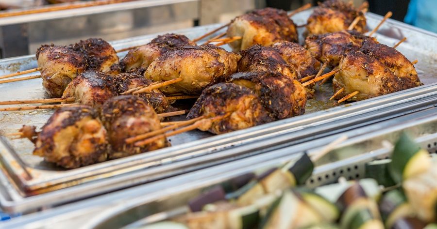 This is an image of barbecued chicken and is an example of the sort of food we can supply for a barbecue at Osler House